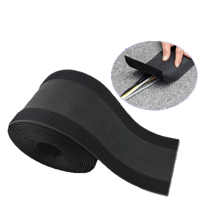 Floor Cable Cover Cords Cable Protector Carpet Cable Management for Office and Home Organizer Accessories