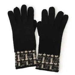 Wholesale Winter Knit Plus Gold Wire Cycling Gloves Cashmere mittens Warm Gloves Autumn and Winter Touch Screen Ladies Gloves