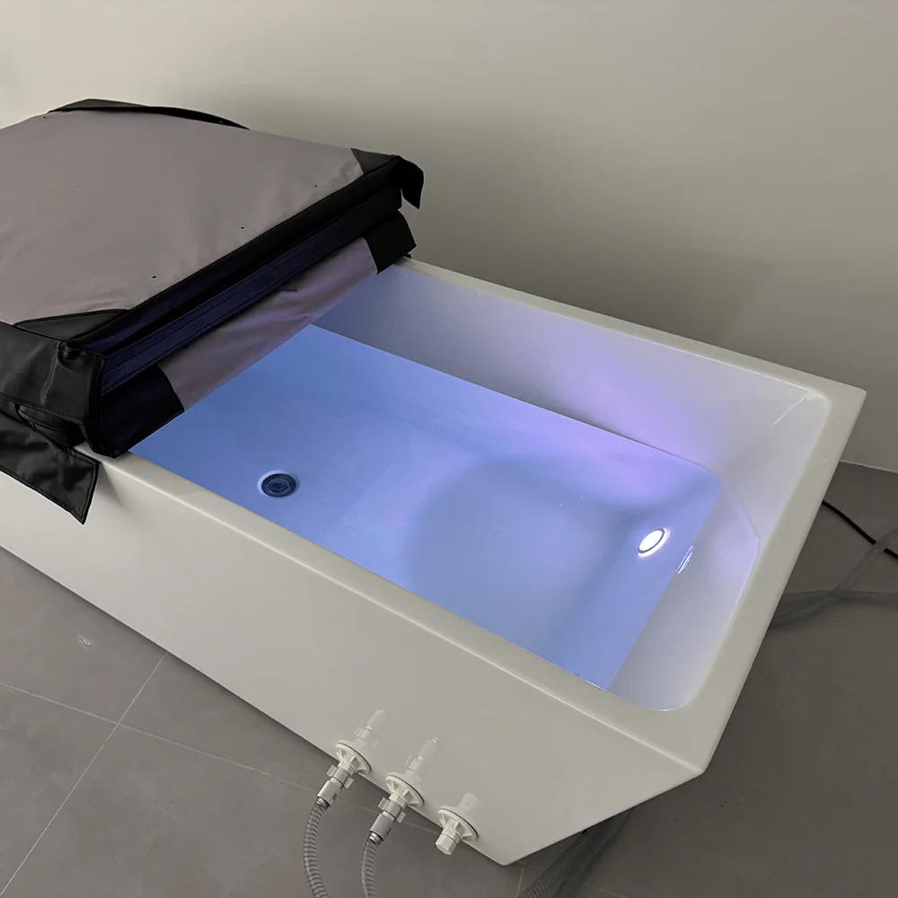 Acrylic Wifi App Control Cold Plunge Tub Athlete Recovery Ice Bath Tub Freestanding Cold Water Bathtub With LED Light