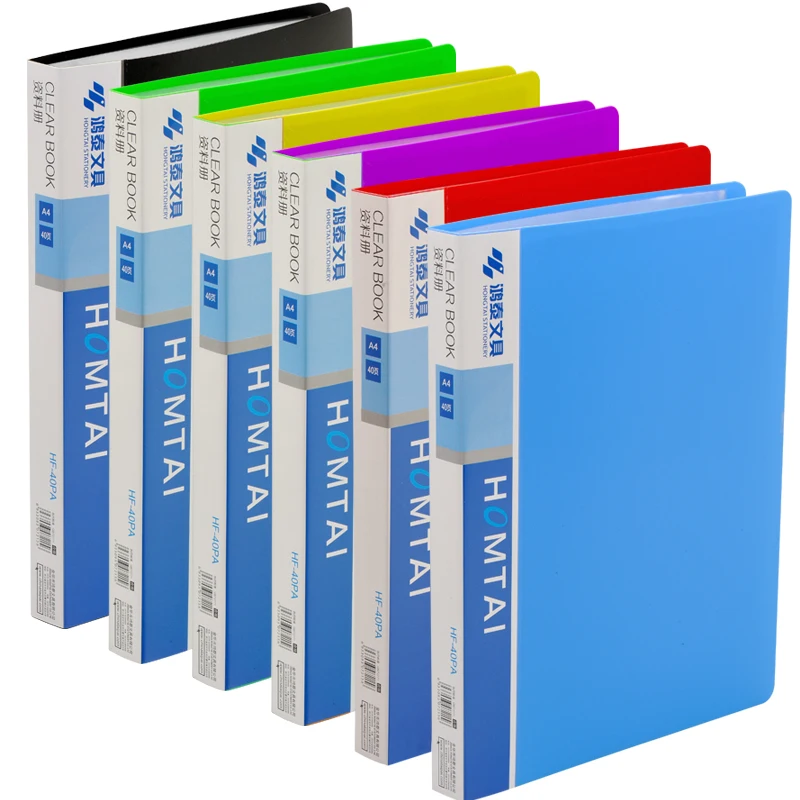 
HOMTAI 20-80 Pocket A4 Presentation Book Business Stationery Folders Presentation Book with Sleeves Clear Book 