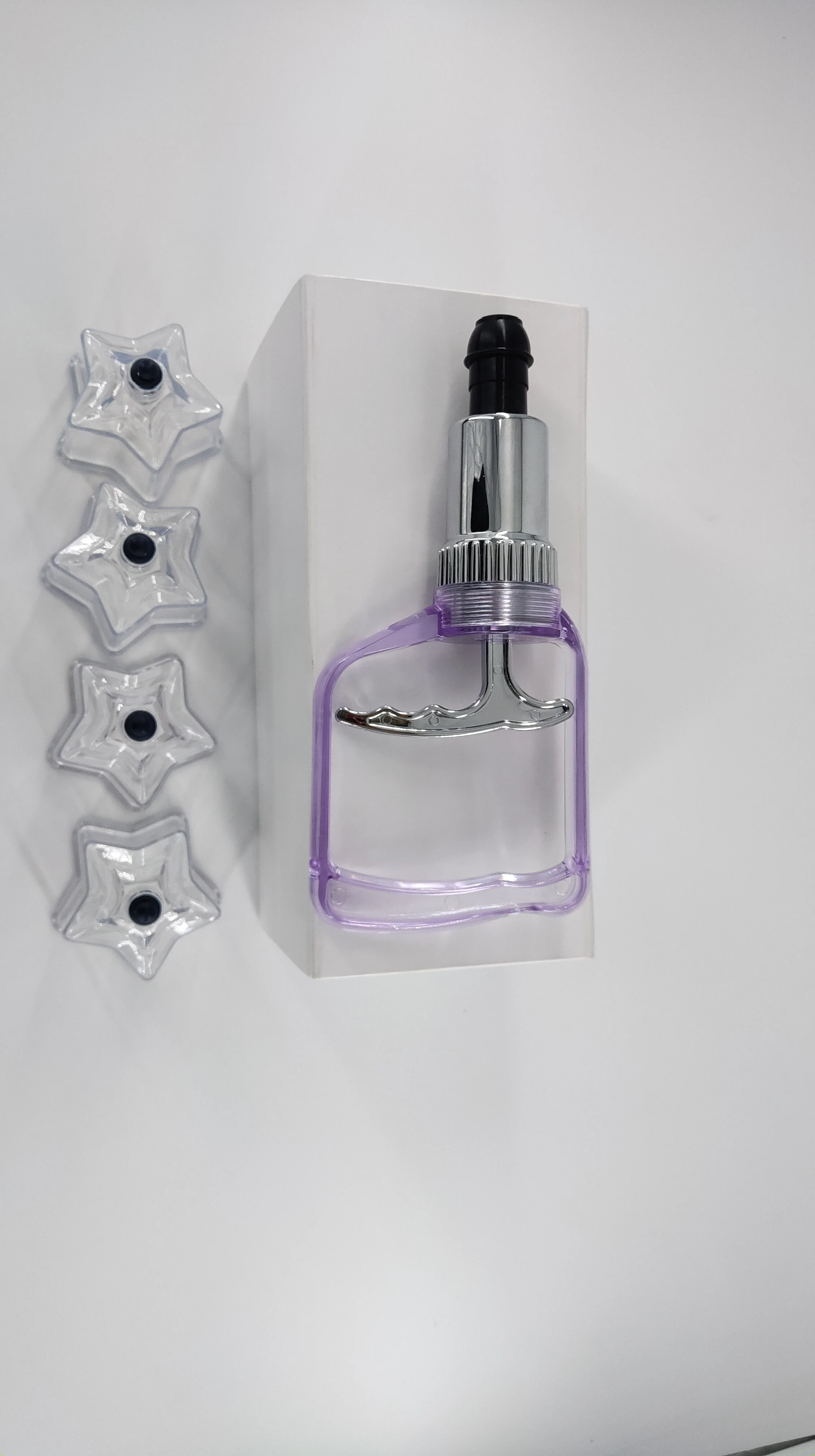 Hot 4Pcs Characteristic Star Shaped Vacuum  Cupping with Pumb Plastic Set Cupping Therapy Anti Cellulite Massage for Face Body