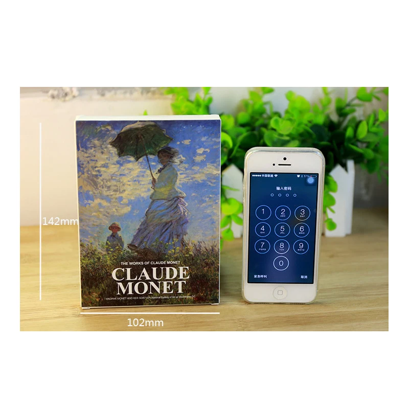 Factory Wholesale Creative Artist Blank Blessing Monet Art Prints Postcards Boxed