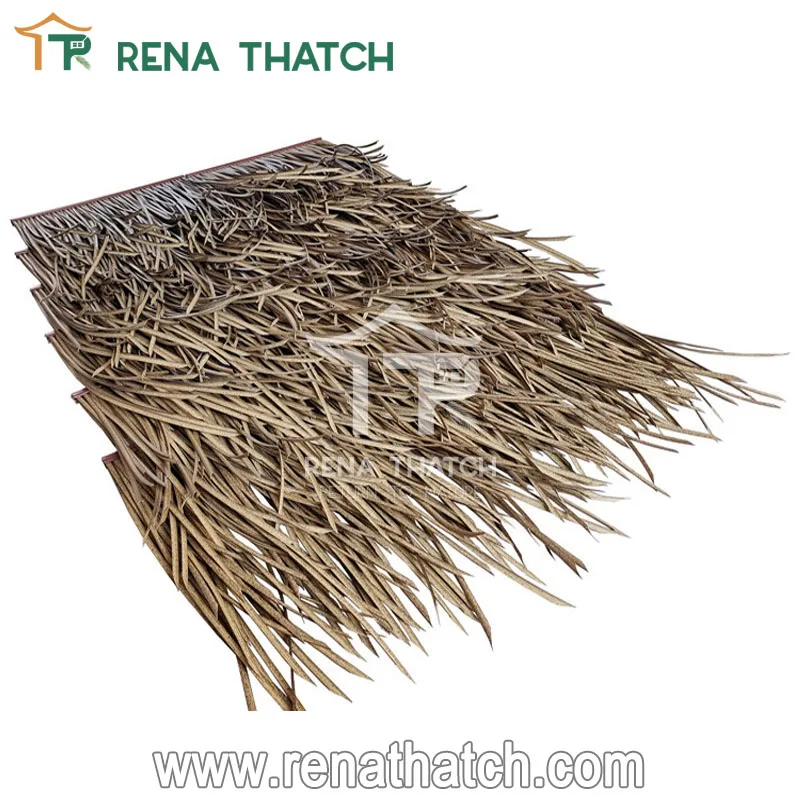 Hot sale Bali synthetic thatch roof material artificial thatch roll artificial palm panel for resort and gazebo