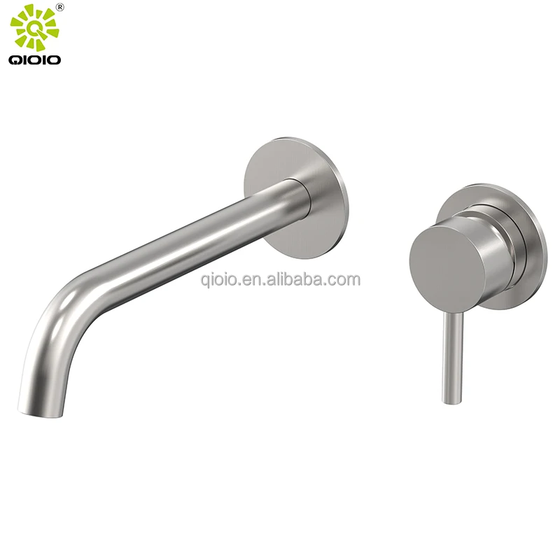 Wash Basin Wall Mounted Concealed 304 Stainless Steel Basin Faucet Hot And Cold Water Mixer
