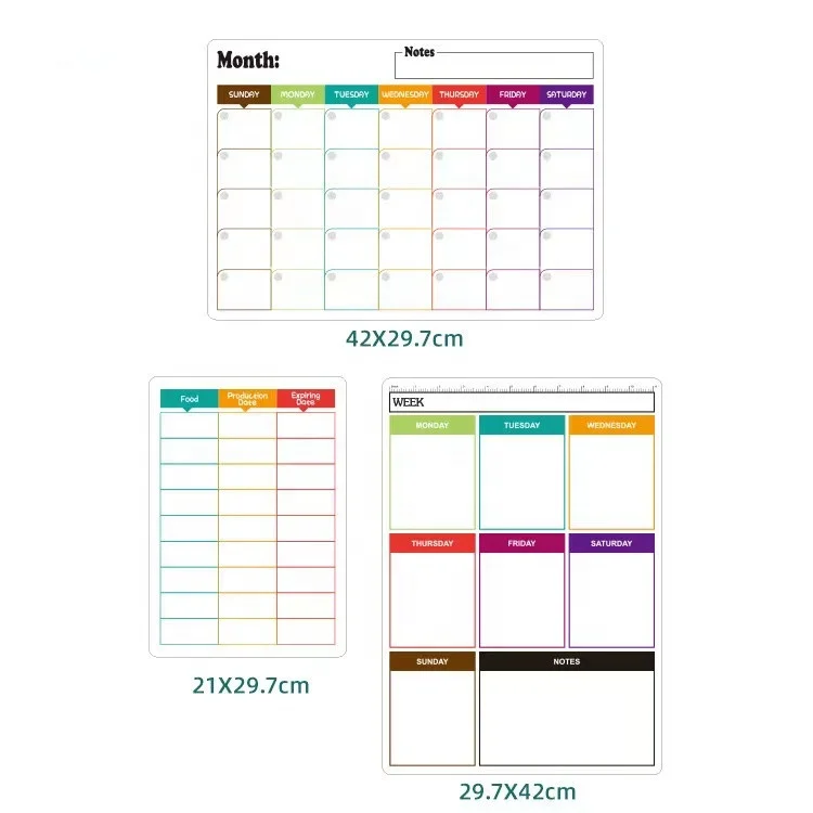 custom whiteboard blank fridge magnet