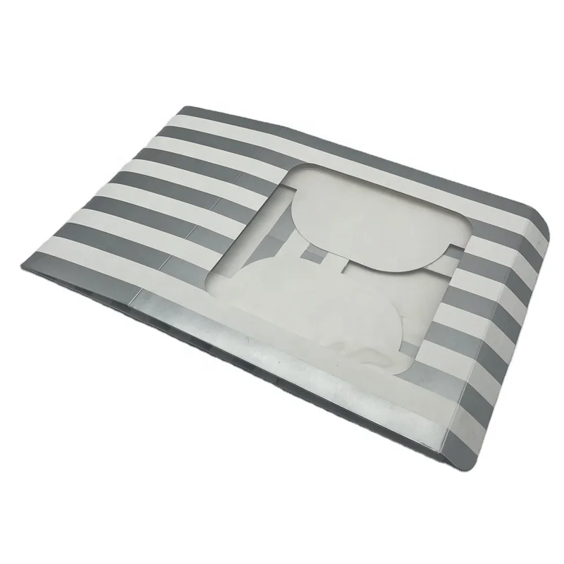 Luxury Custom Printed White Clear Square Rectangular Fancy Cake Box Birthday Party Gift Sweet Cookie Packaging Box With Windows