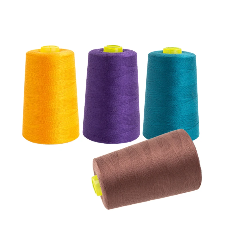 Factory Direct 40/2 Polyester Colorful Sewing Threads for Sewing Supplies White Spun Sew Polyester Thread