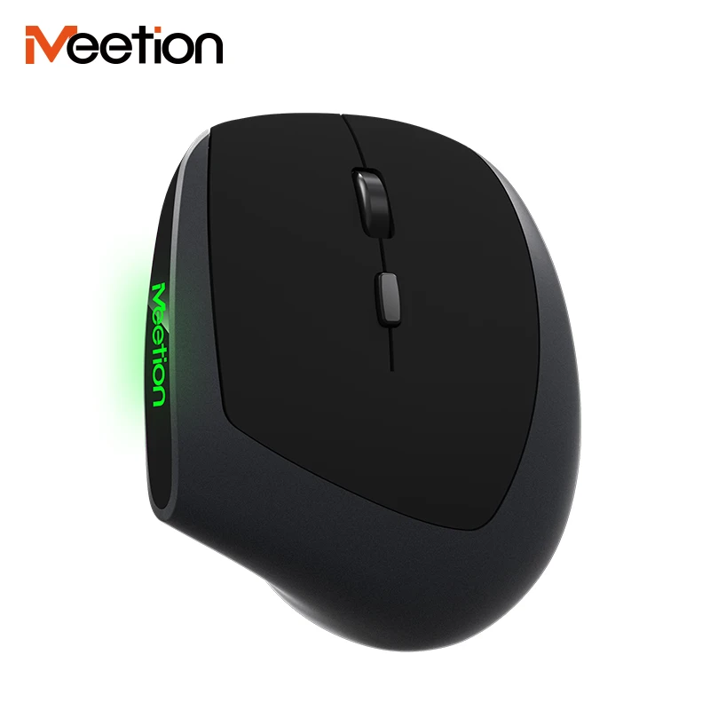 Meetion MT-R390 Frosted Surface Skin-feeling Material Ergonomic Design Fit Hand Type Rechargeable Wireless Vertical Mouse