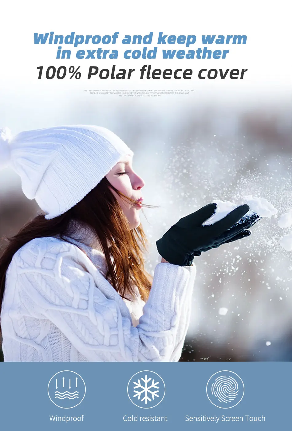 OZERO Warm Winter Gloves Polar Fleece Cold Weather Gloves Touch Screen Women and Men Thermal Gloves for Running Hiking