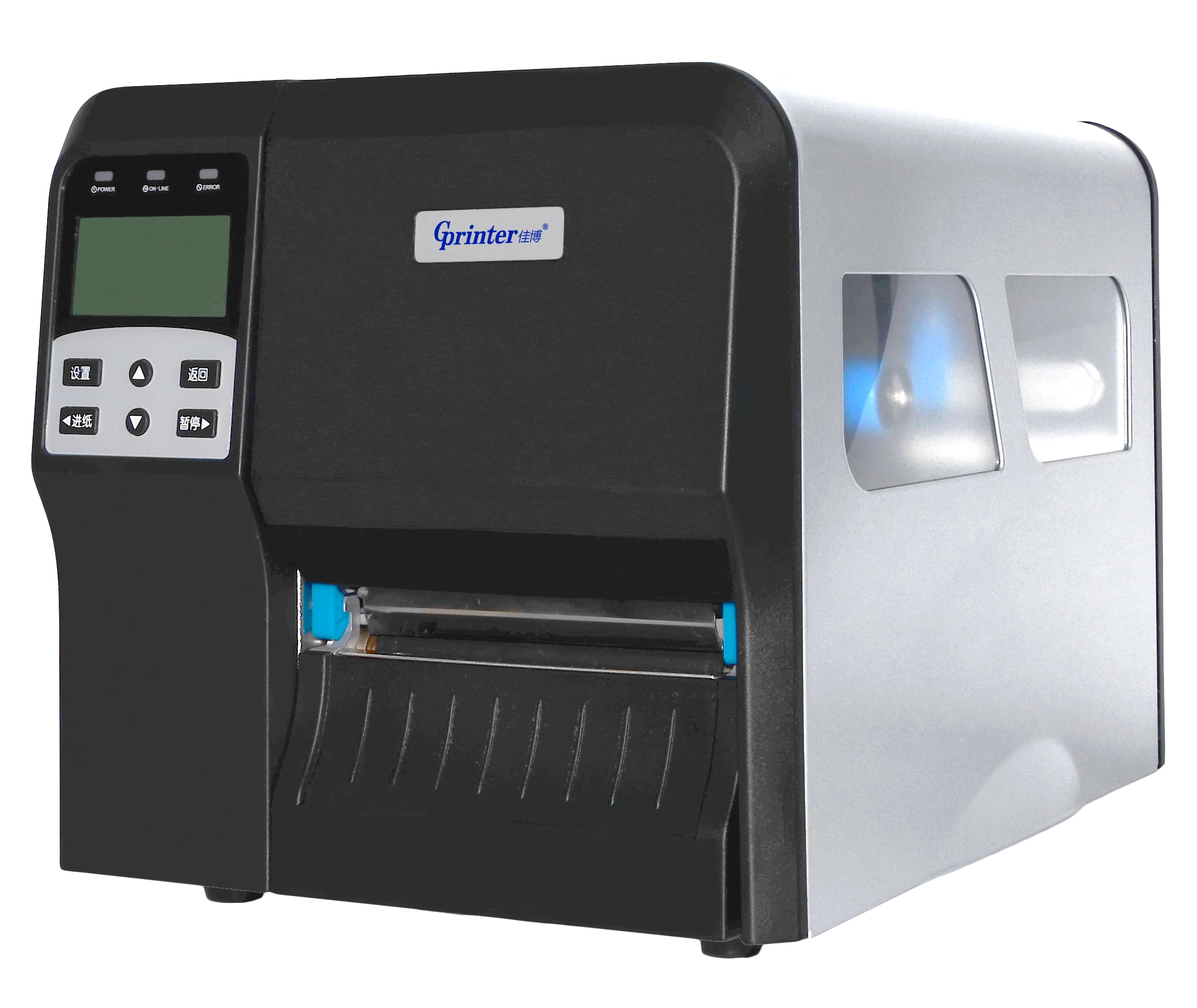 
Gprinter 4 inch thermal transfer industrial barcode printer with auto cutter with LCD panel GP-CH421/431 