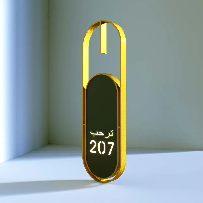 Do not Disturb Stainless Steel Illuminated LED Hotel Door Number Signage Apartment Room Touch Button Switch Doorplates with EZD