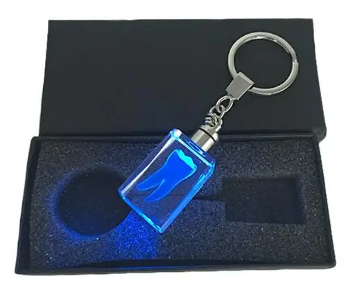 
Promotional Gift Factory Price Custom Made Crystal LED Keychain 