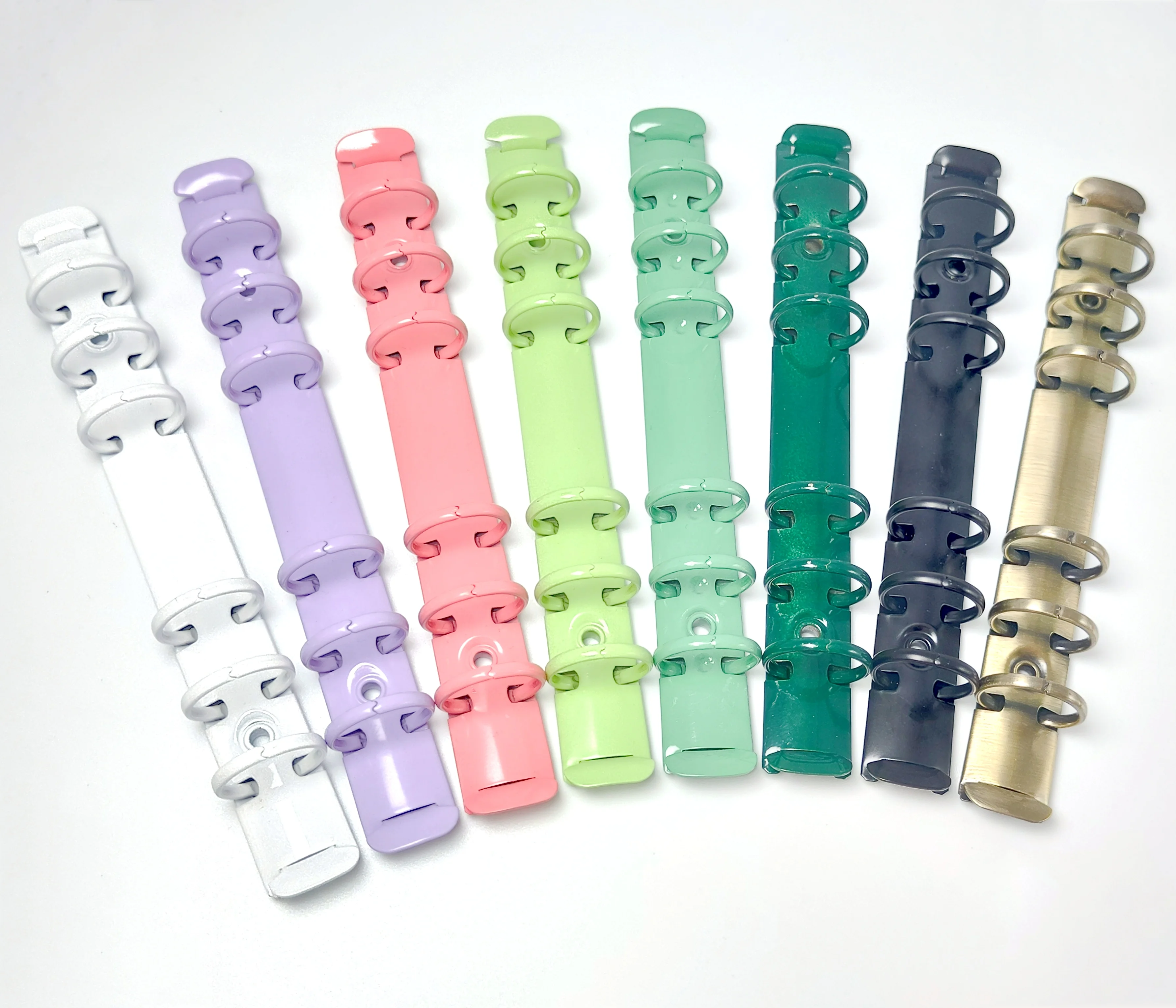 Cute A6 Binder Clips Metal Hole Clip with Brass Ring Mechanism Steel Clamp for Notebook Stationery Office Use