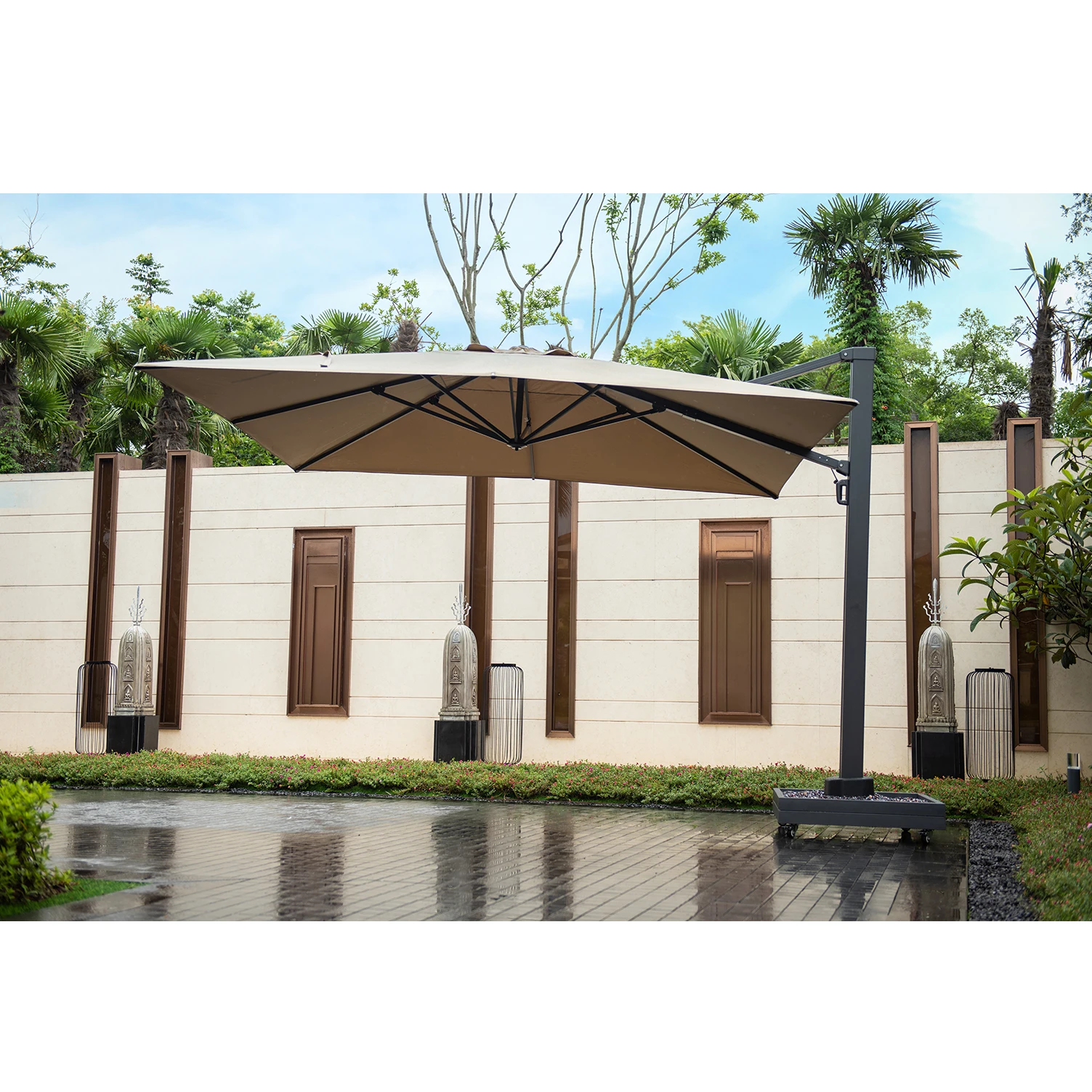 Wholesale High Quality Heavy Duty Large Outdoor Cafe Umbrella Outdoor Garden Parasol Patio Umbrellas & Bases