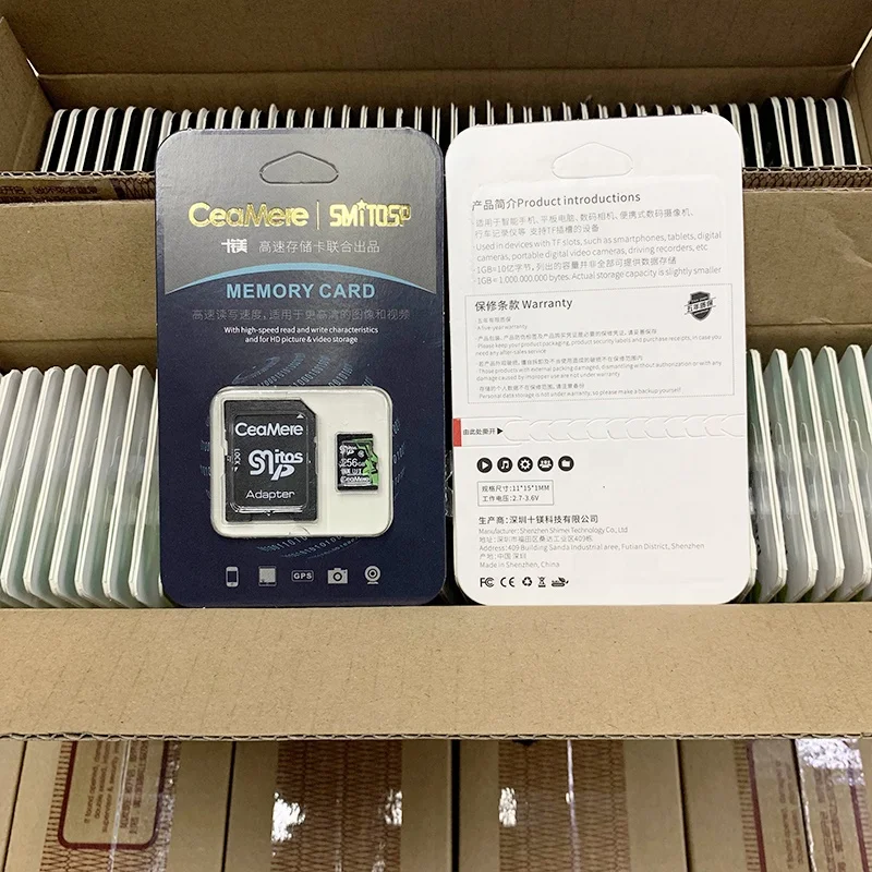 Ceamere Face Pattern Original 256GB Micro Memorias Class 10  TF Carte 8GB 16GB 64GB 128GB 256GB TF Memory Storage Card