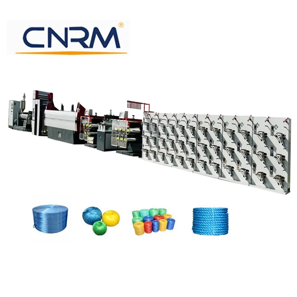 Synthetic PP PE polypropylene plastic rope twine production equipment /box bag tying twine plastic twisted rope making machinery