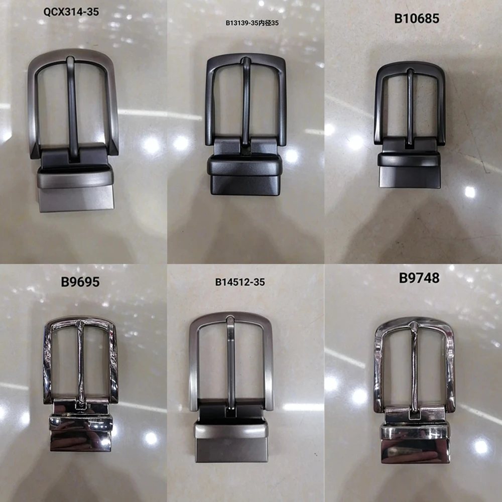 Factory Supply Custom Rotated Buckle Laser LOGO Finish Reversible Zinc Alloy Pin Buckles For Leather Belts