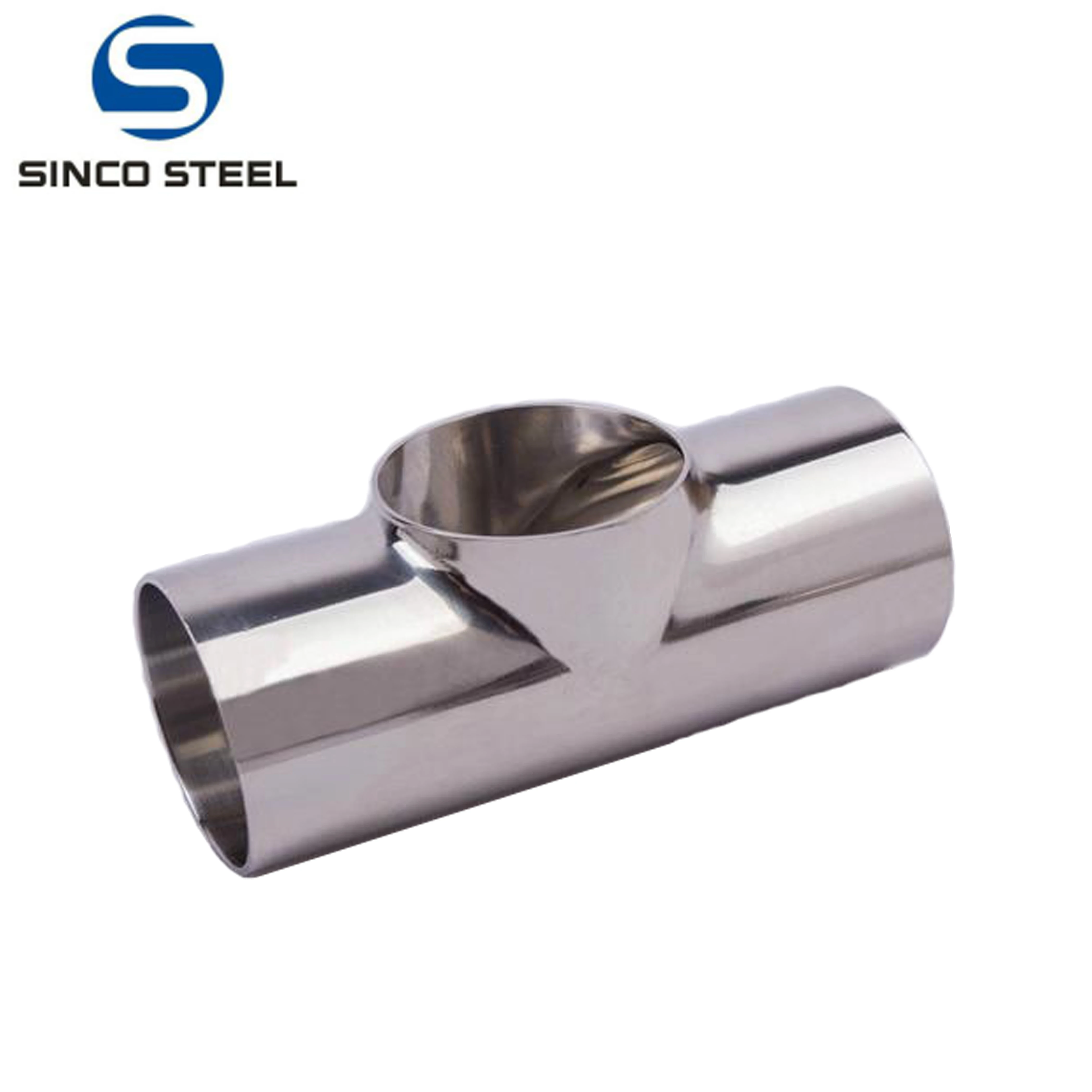 
Sanitary Stainless Steel Butt Weld Pipe Fitting Tee 