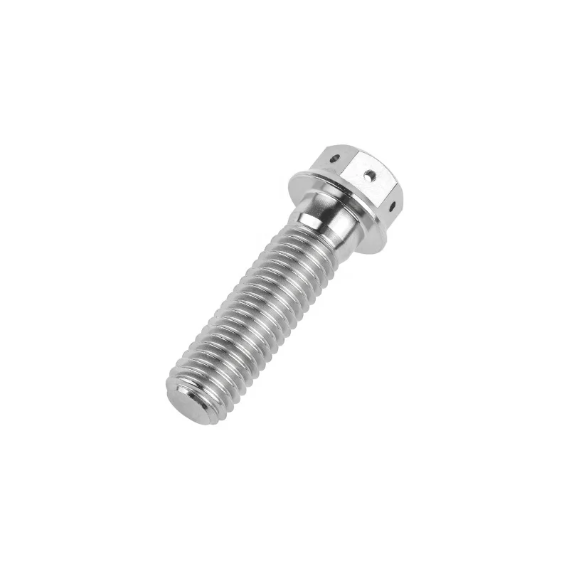 Titanium Alloy Bolts 30-90 Millimeters Length Hex Flange Head for Motorcycle Modification Silver