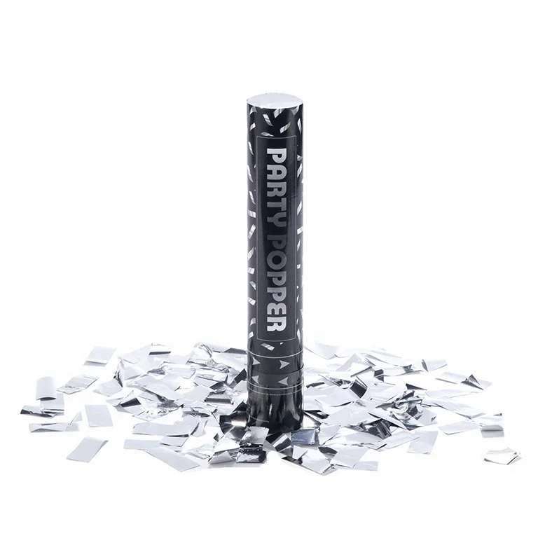 Low Price Silver Party Poppers Wonderful Party Decoration Festival Confetti Cannon