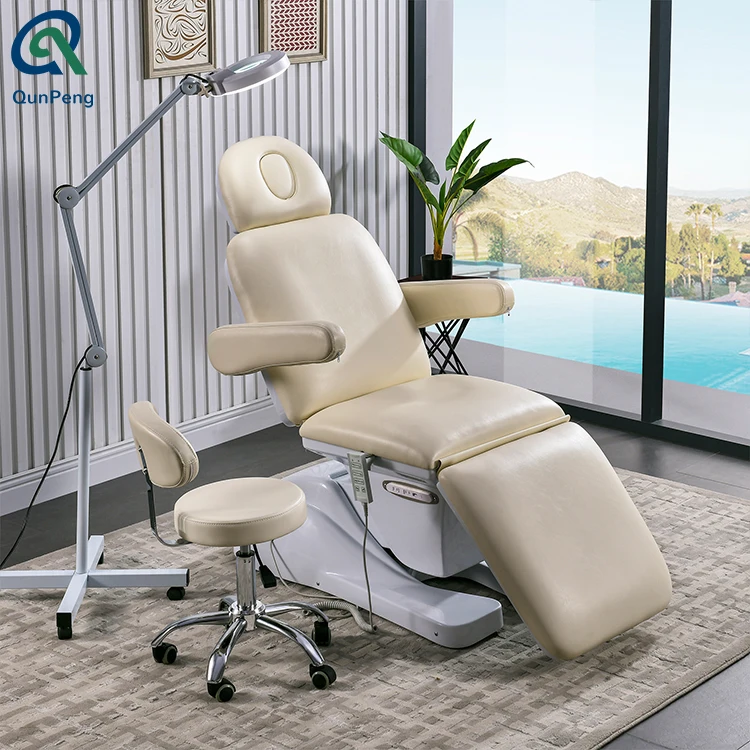 Лидер продаж 2021, роскошный электрический массажный стол Qunpeng для красоты, спа кровать для лица и массажа (1600135769577)