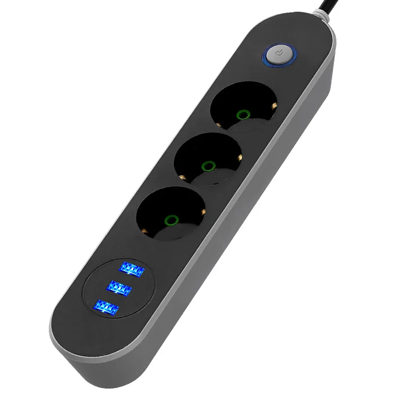 Электрический сетевой фильтр с USB-портами