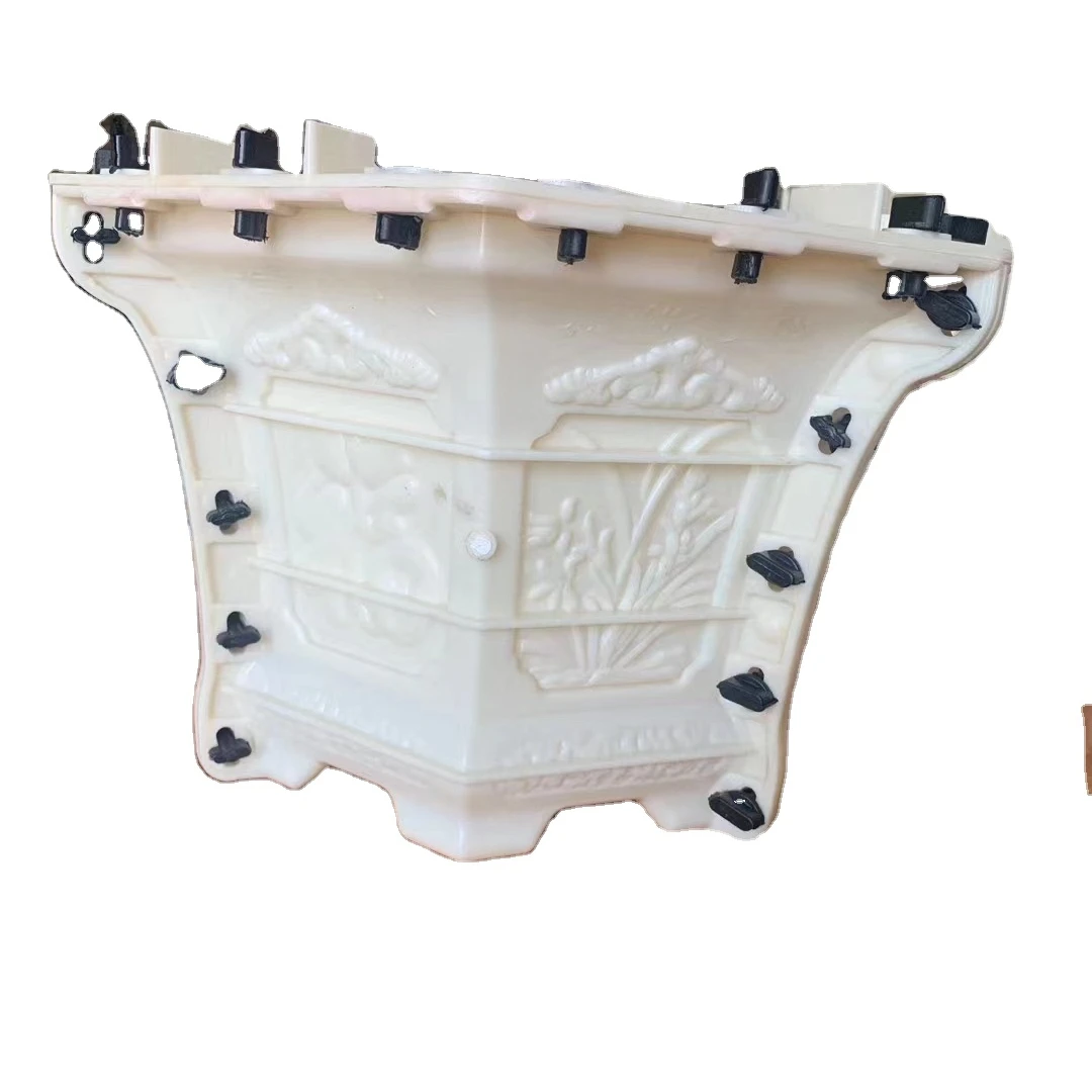 European plastic garden concrete flower pot molds for sale Plastic Steel Mold Silicone Cement Flower Pot molds