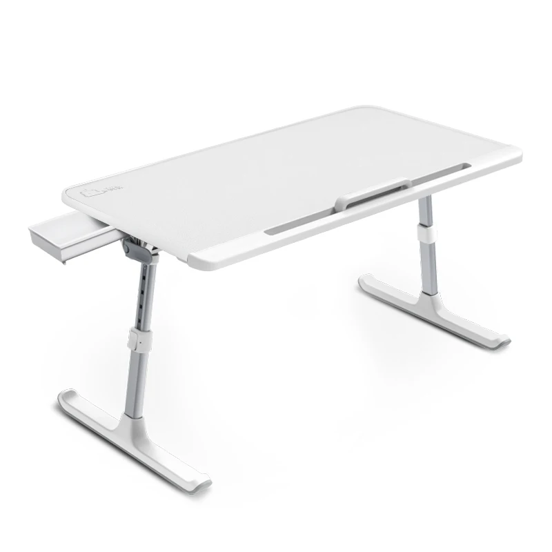 Foldable Lap Tablet Table for Sofa Couch Floor Portable PU Leather Standing Table King Size Adjustable Laptop Bed Stand