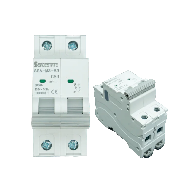 Smart 2P Wifi Dc Circuit Breaker With Din Rail Enclosure 2 Pole Contactor Gfci Mcb Miniature Circuit Breaker
