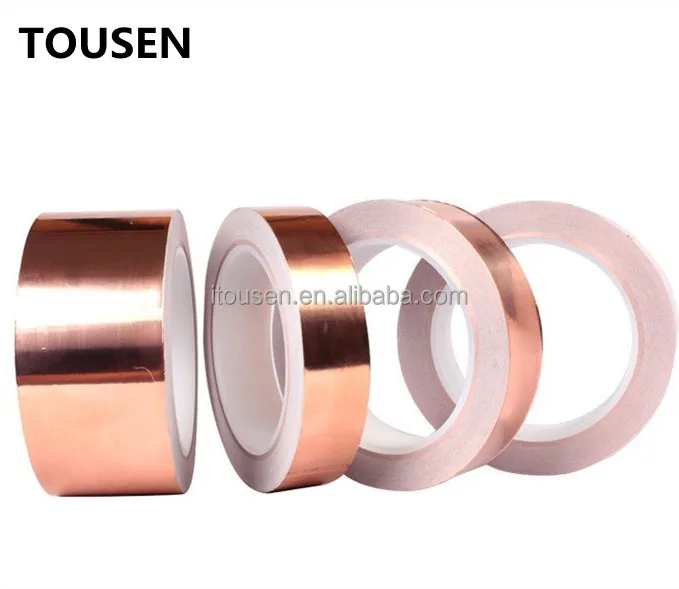 CUSTOMIZED High Quality Tiffany Lamp Accessory Material 5mm Width Insulated Copper Foil Tape for EMI interference