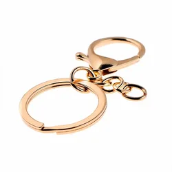 Electroplated gold silver key chain three piece set key chain metal key ring key chain wholesale key ring chain wholesale