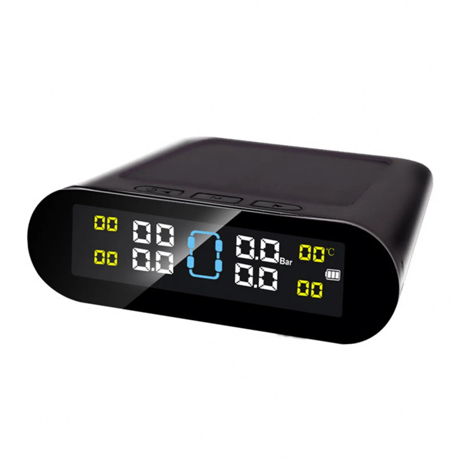 TPMS Tire Pressure Tester Monitor Solar Power LCD Display Car Security Alarm Tyre Pressure Monitoring System