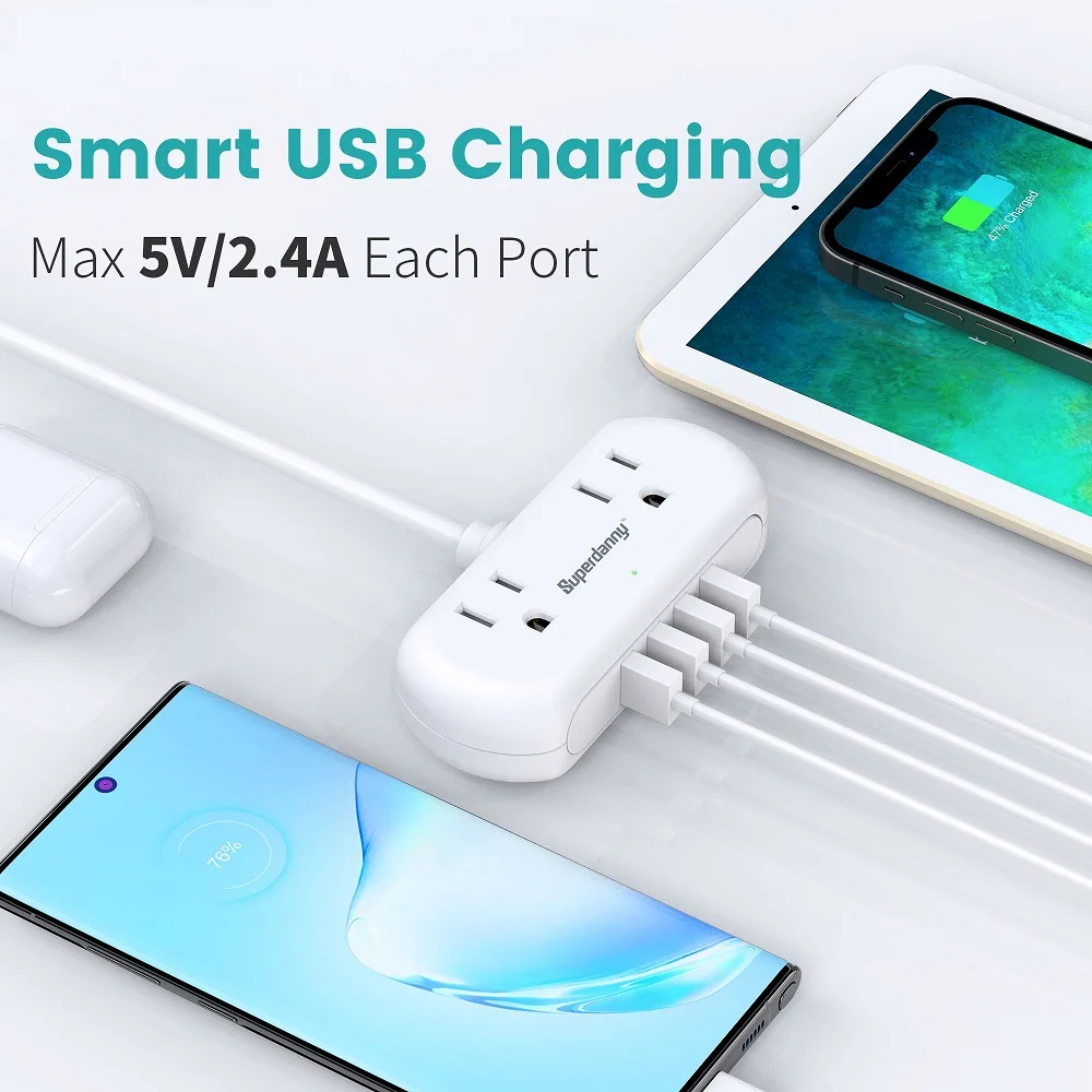 New arrivals multi outlet 4 port usb charging port charger plug 2 socket power strip