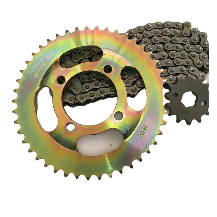 High Precision 42T 13T Steel Sprocket Chain Set 428H-116mm Motorcycle Roller Chain with Sprocket for Conveyors