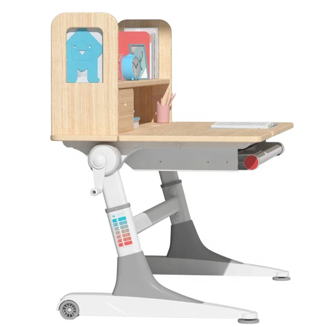 IGROW study table wood desk children ergonomic home study writing table for children
