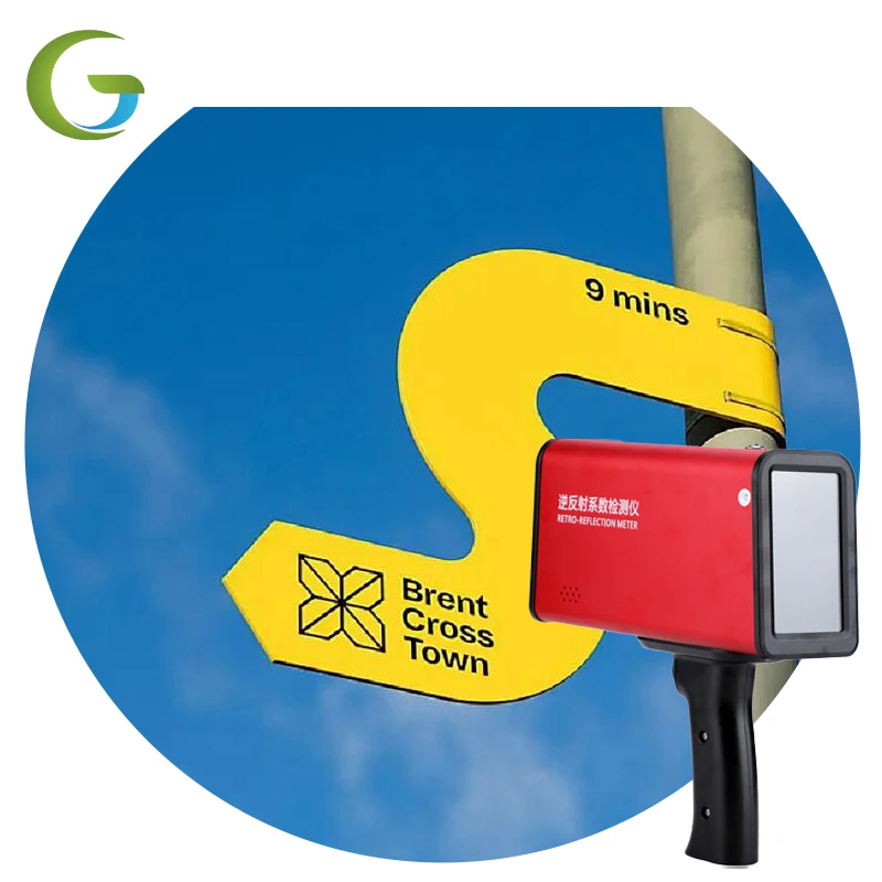 GT-SR-006 One Key Calibration  On-site Mobile Retroreflectometer Field Measurement Road Sign Reflective Testing Equipment