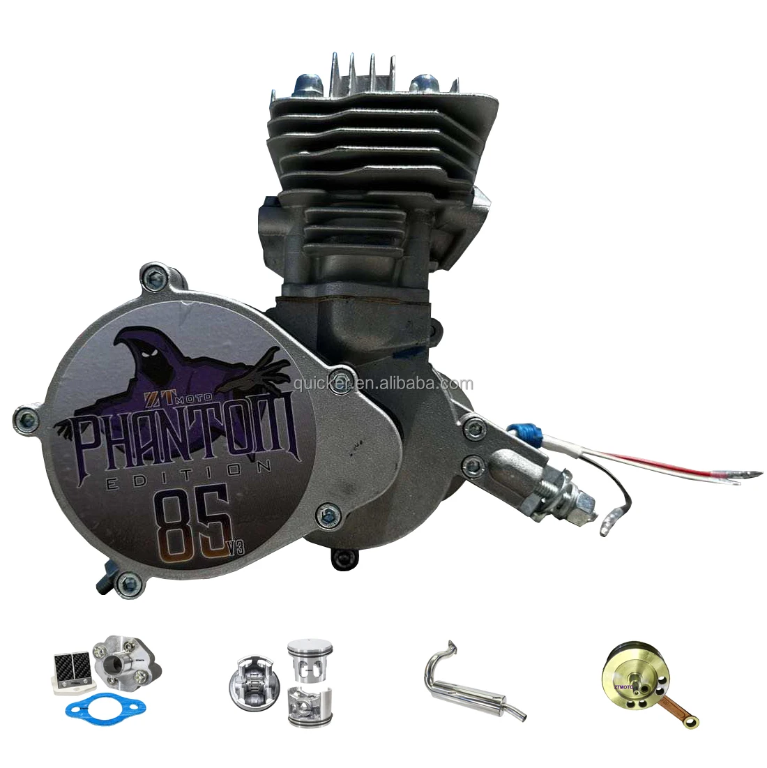 DIY dirt bike mini motor 2 stroke 85cc bicycle engine Phantom 85 Vr3 50mm piston 80km/h
