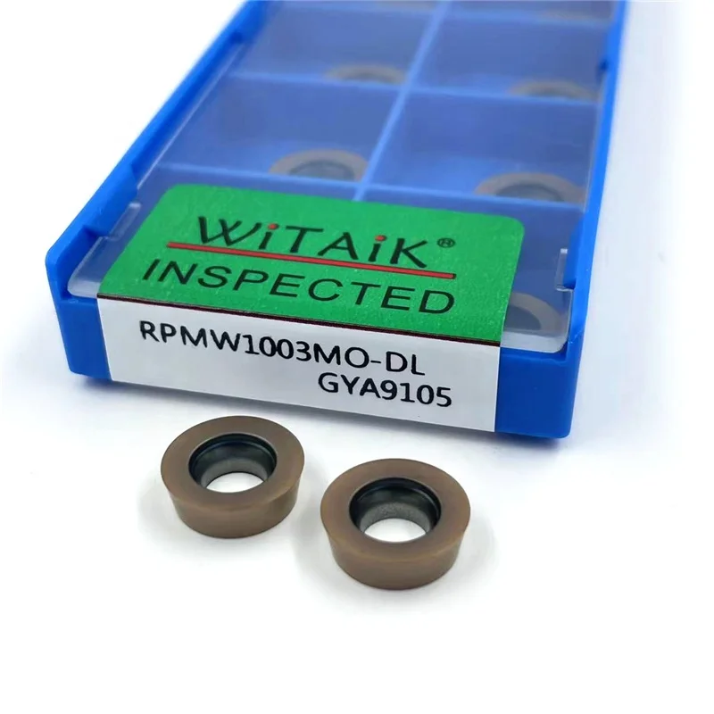 WITAIK tungsten carbide insert round milling insert RPMW1003MO-DL   milling face milling cutter RPKW RPMW