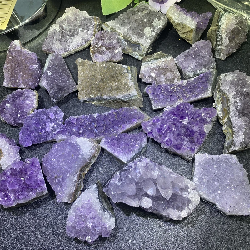 Оптовая Продажа оптовая цена натуральный кристаллический кварц Druzy кластер необработанный кристалл Целительный небольшой аметистовый