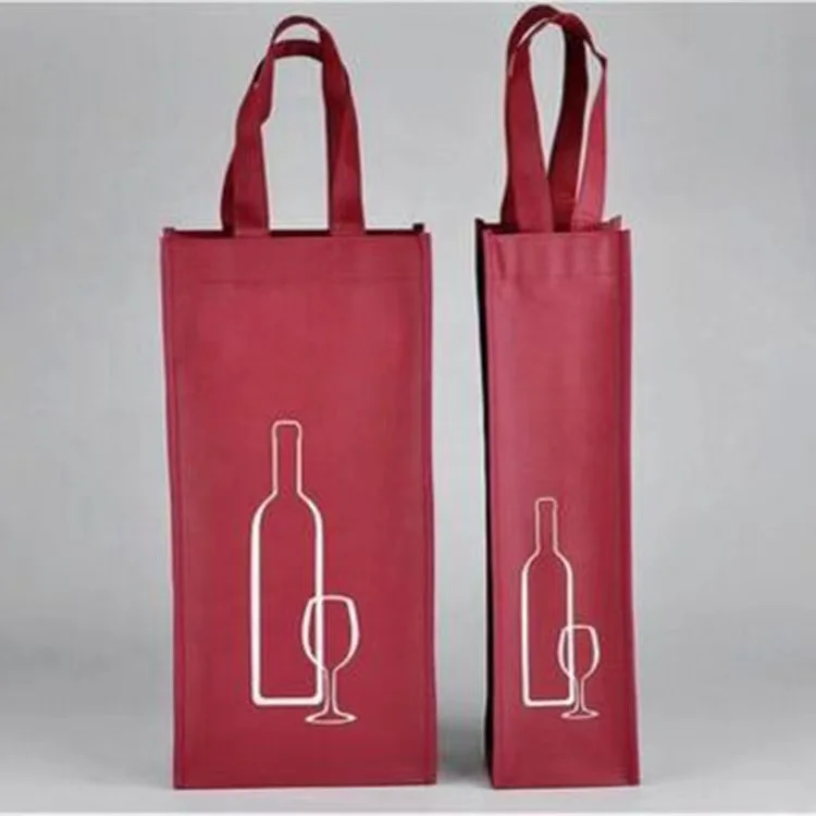 Customized Non Woven Two Cups Bottle Wine Bag with Logo Printing