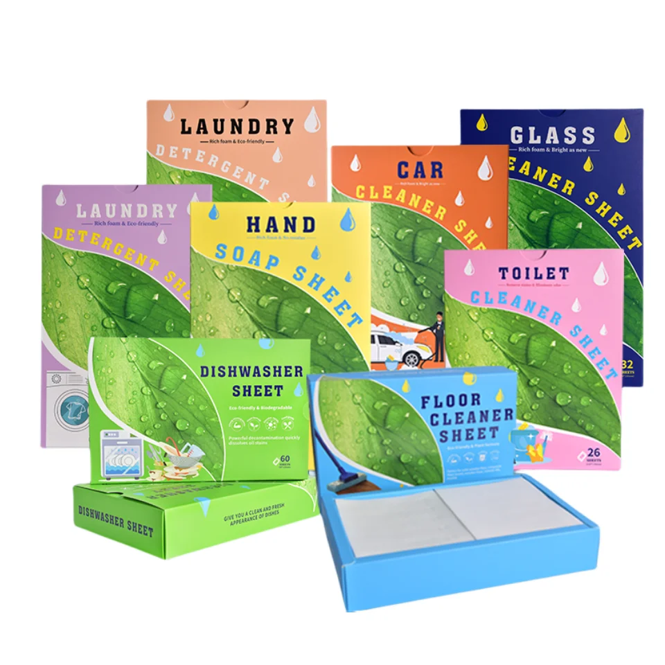 Bathroom Kitchen Dish Furniture Eraser Sheets No Liquid Laundry Home Supplies Soap Washing Detergent Strips