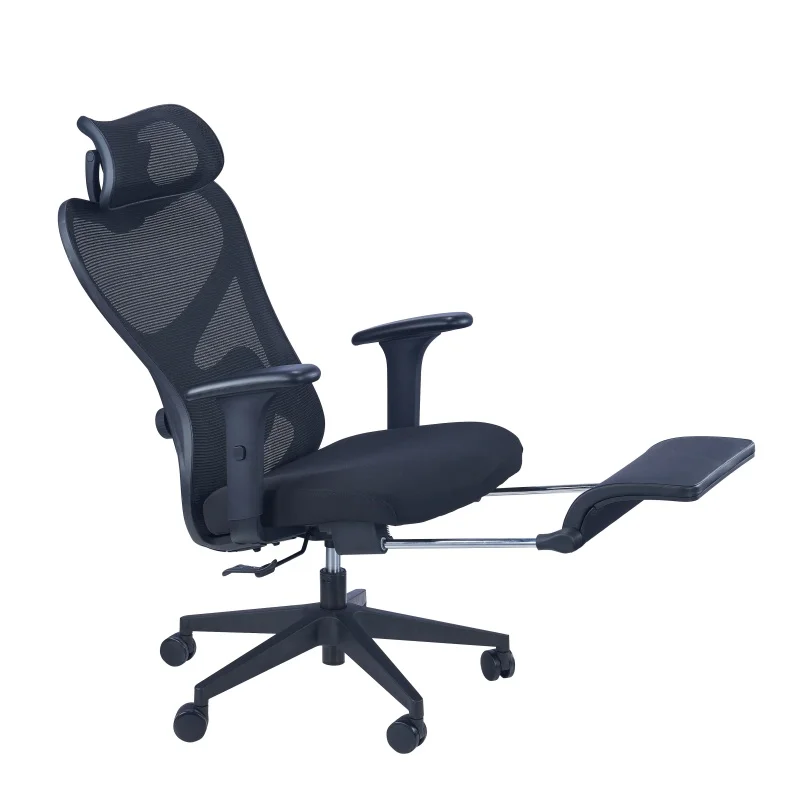 Swivel Revolving Office Chairs Ergonomic Gas Lift For Office Chair With Footrest Fabric Work Chair Office Modern
