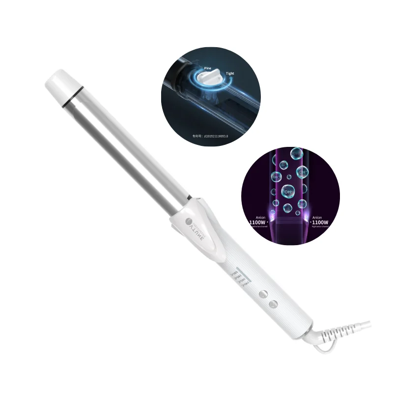 
Adjustable curling iron with anion ceramic 28mm 32mm heat resistant pouch curling iron 