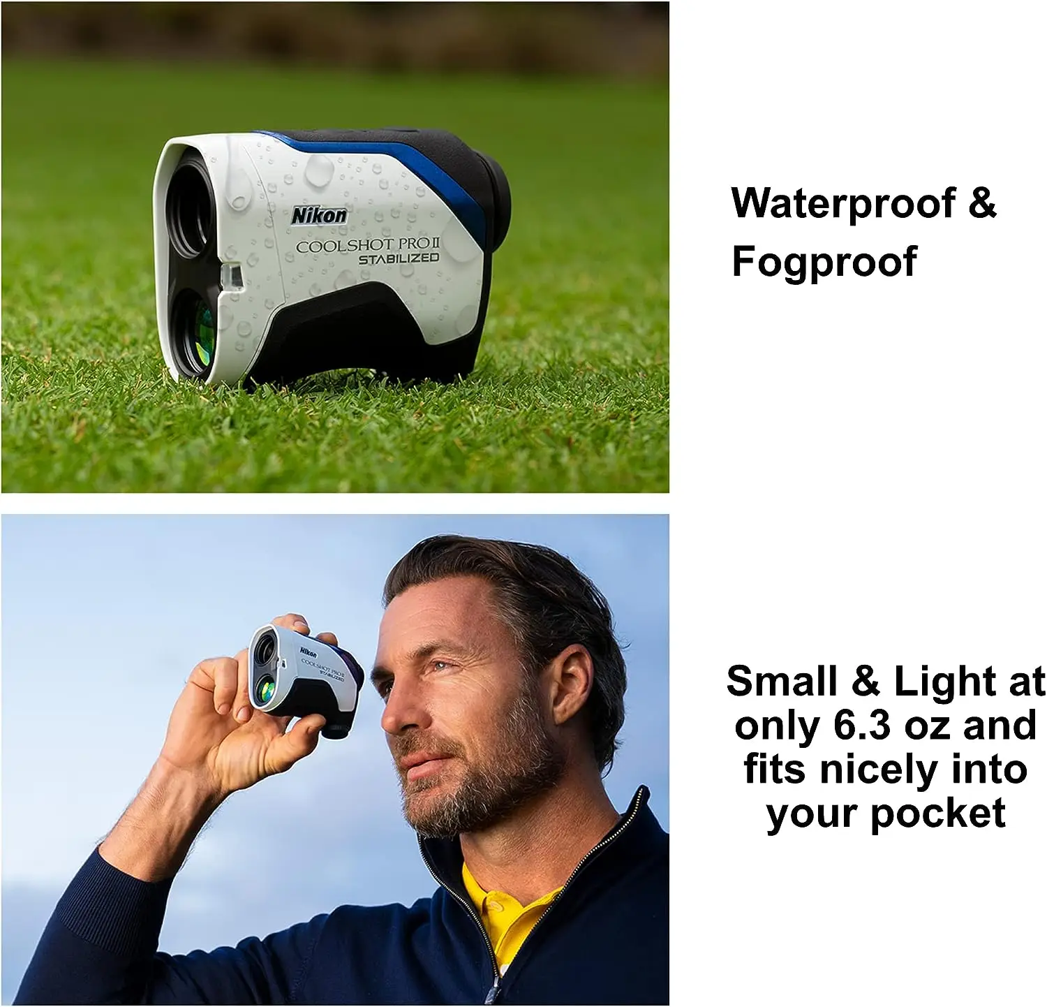 1200 Yard Golf Rangefinder with Slope,USB C Recharging Range Finder Golfing with Magnetic Strip,6X Magnification