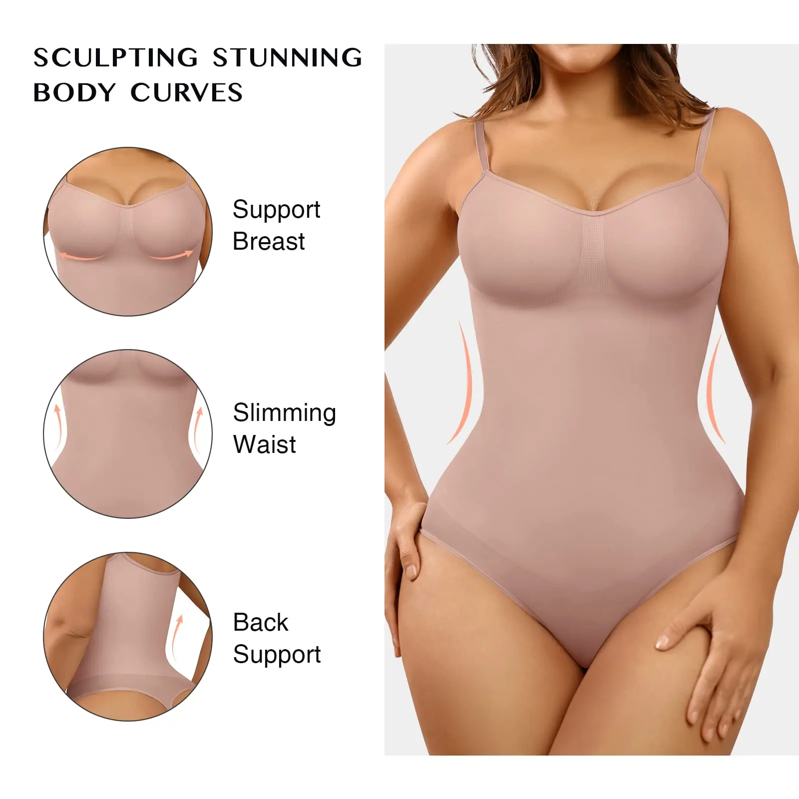 custom private label body shaper Wholesale one piece Slimming Tummy Control seamless bodysuit Bodysuit Shapewear For women