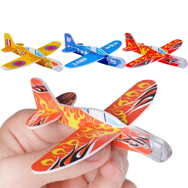DIY Mini Outdoor Flying Toys Foam Glider Small Aircraft Model Long-Range Flight Inertial Plane Hand Throw Airplane For Kids