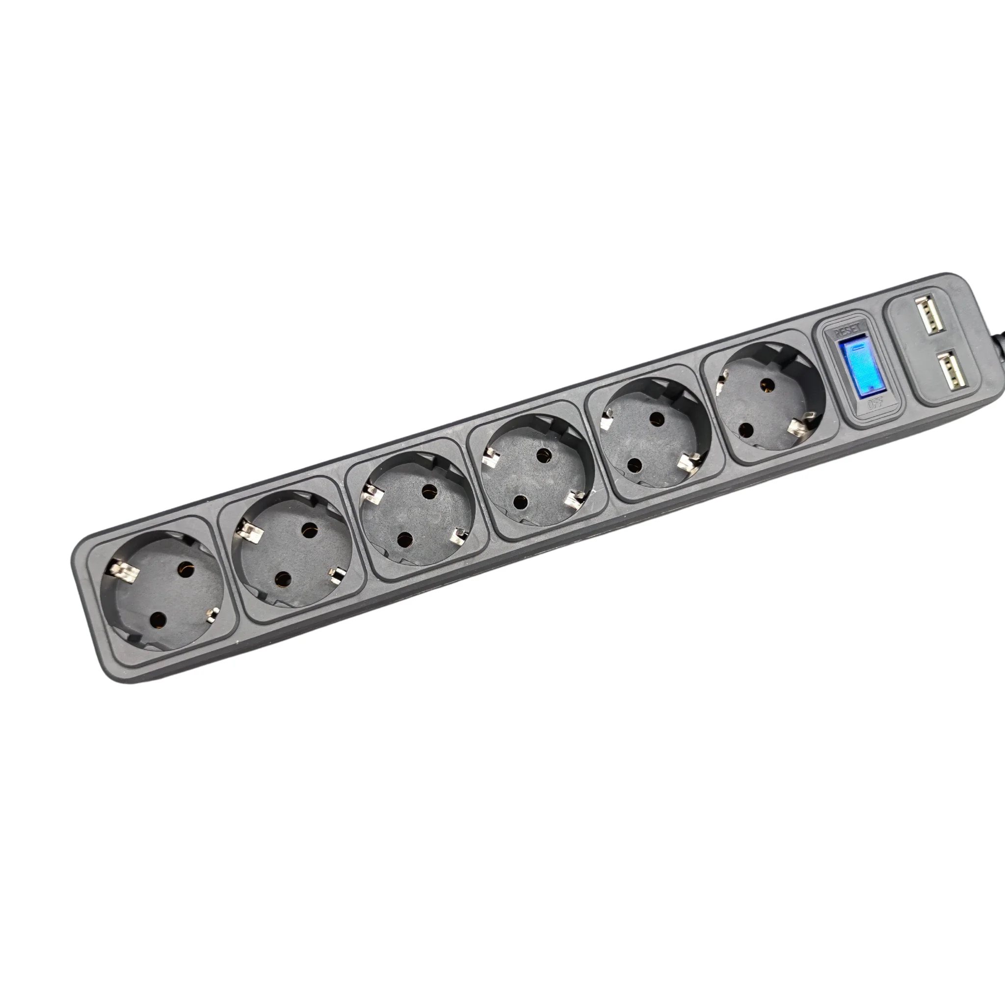 USB German Type Extension Socket with Over Load Protection 16A 250V German Power Strip with USB