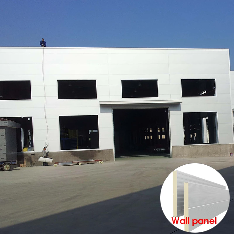 75 mm 100 mm wall cladding double side metal insulated pu sandwich panel
