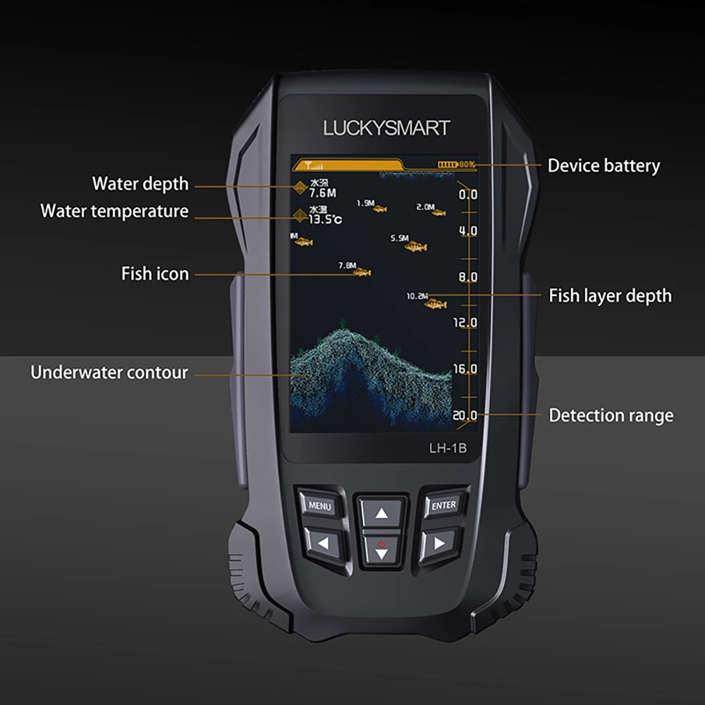 LUCKY LH-1B fish finder fishing hand-hold fish seeker fish finder sonar