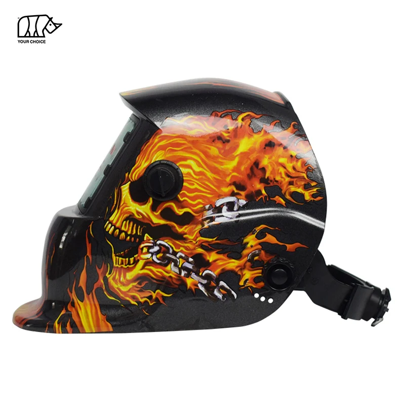 INWELT Popular Sticker Customized Solar Automatic Auto Darkening MIG TIG Welding Helmets with Decals